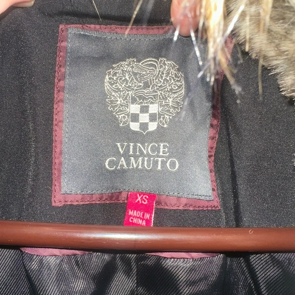 Vince Camuto Black Puffer Coat with Fur Hood - Picture 4 of 8